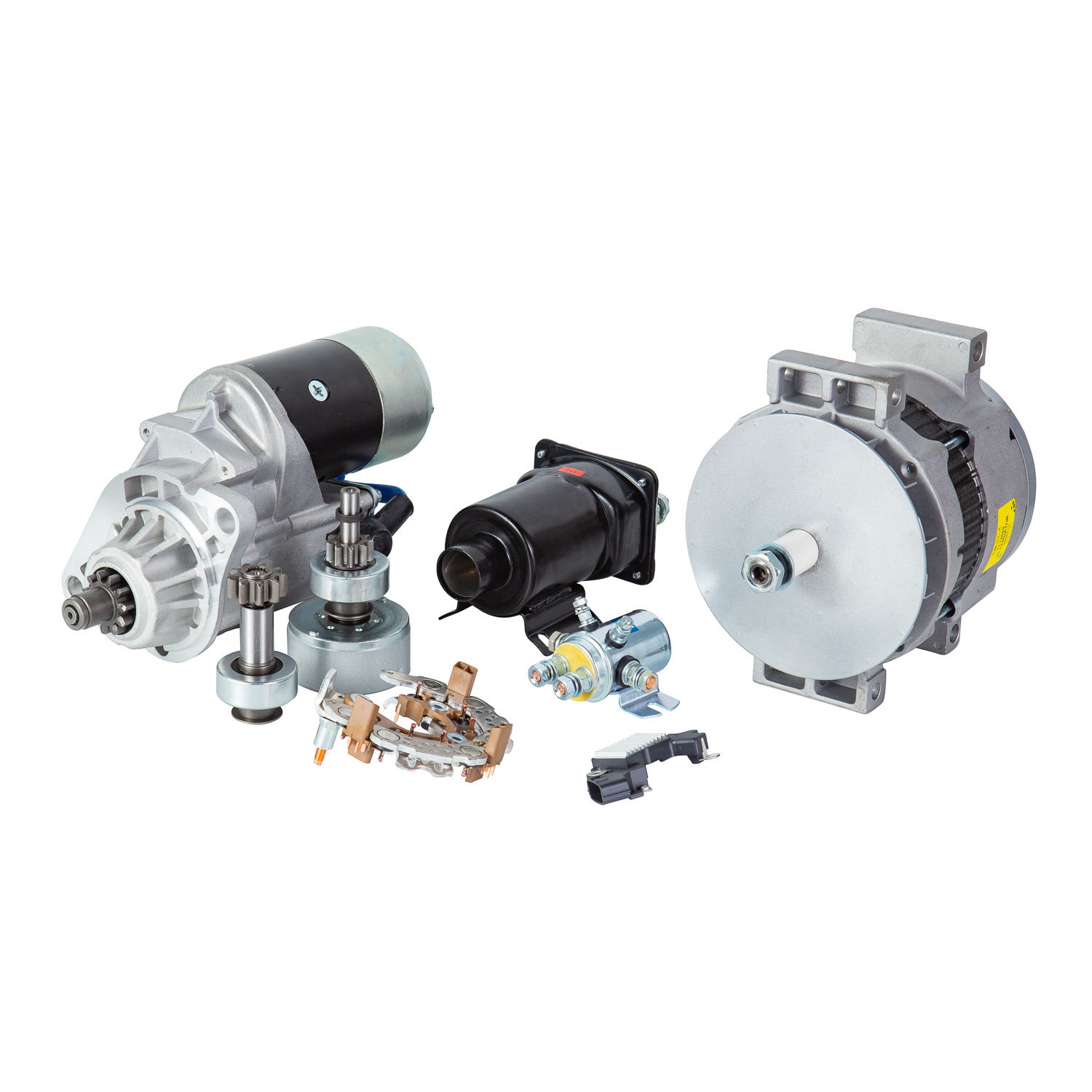 Precision industrial components — solenoids, rectifiers, regulators and repair parts